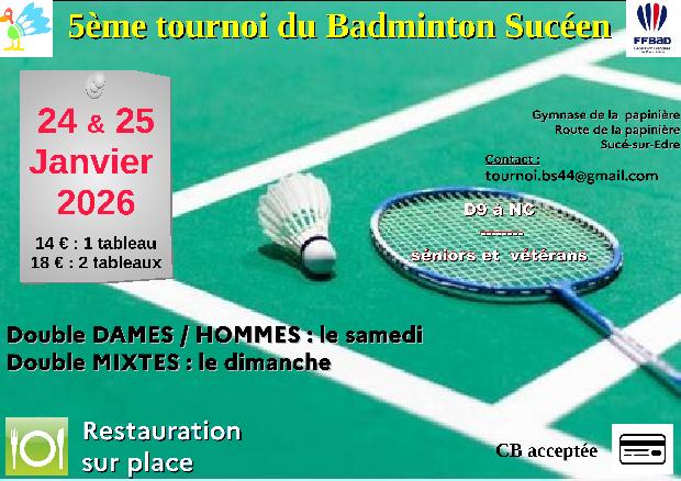 PDLL44 - 5ème tournoi Doubles seniors de Sucé-sur-erdre